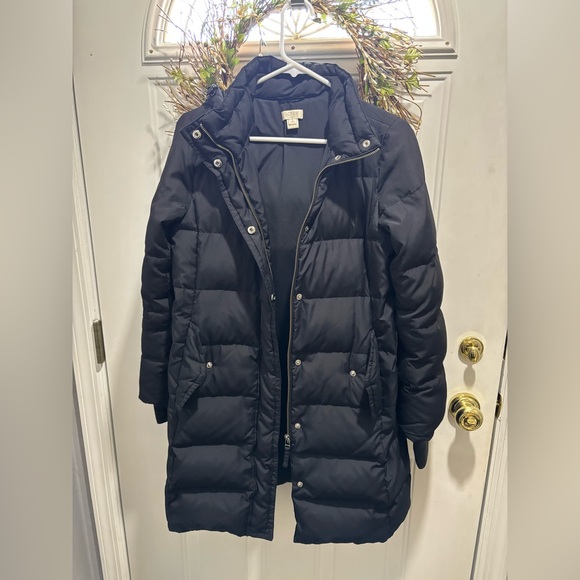 J. Crew Black Puffer Coat - Picture 1 of 7